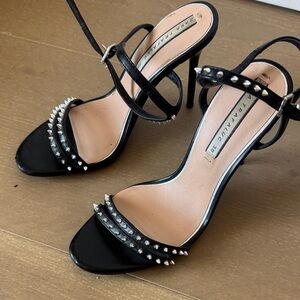 Zara Black Studded Heels